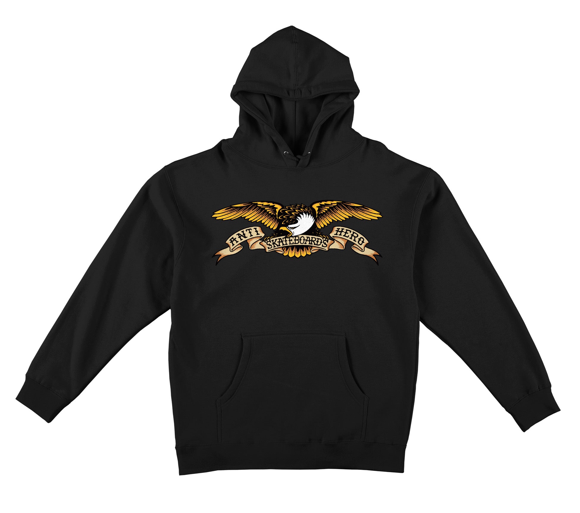 Youth Pullover Hoodie Eagle - Black