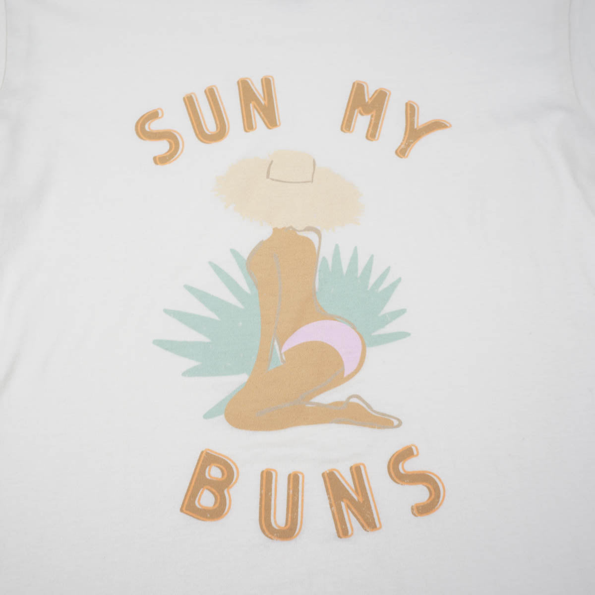Sun My Buns Knit Tee - White