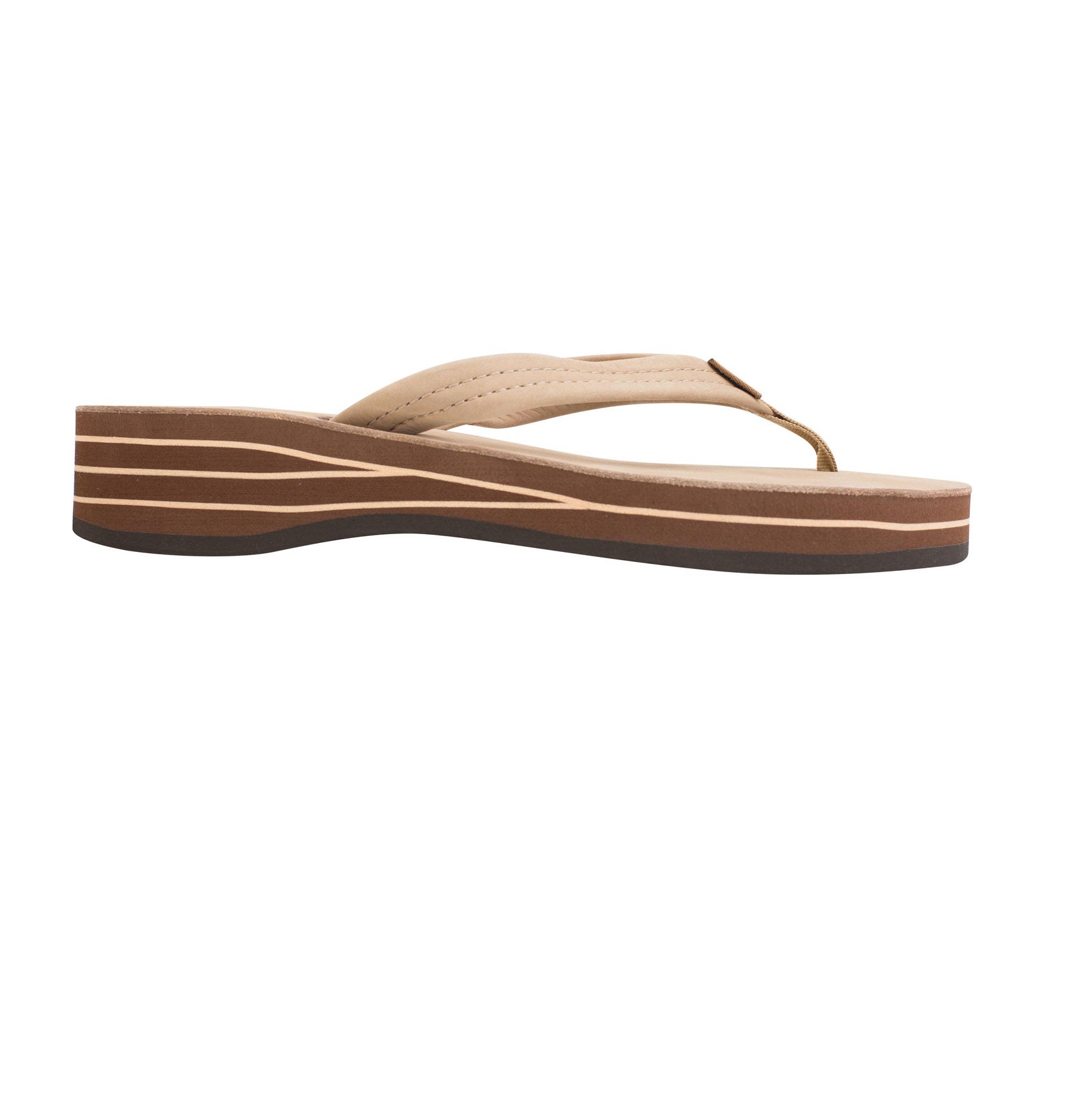 Women's Four Layer Leather Wedge - Sierra Brown