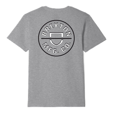 Brixton - Crest II S/S STD - Heather Grey/White/Black