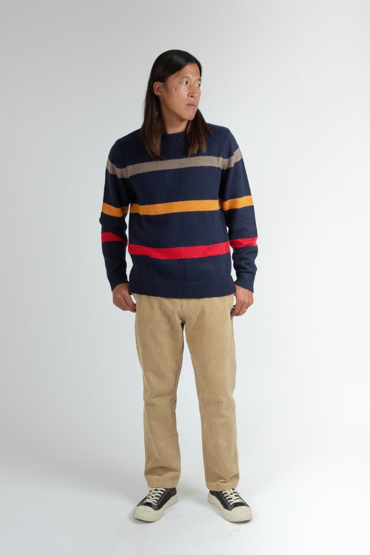 product image HOLIDAY STRIPE  KNIT - Navy