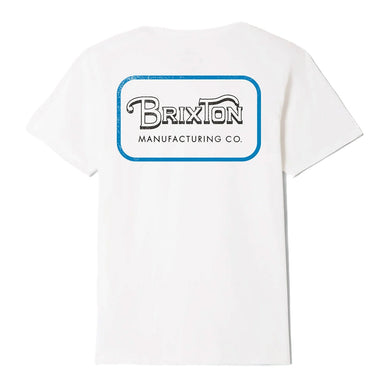 Brixton - Grade Standard S/S Tee - White/Washed Black/Medium Blue