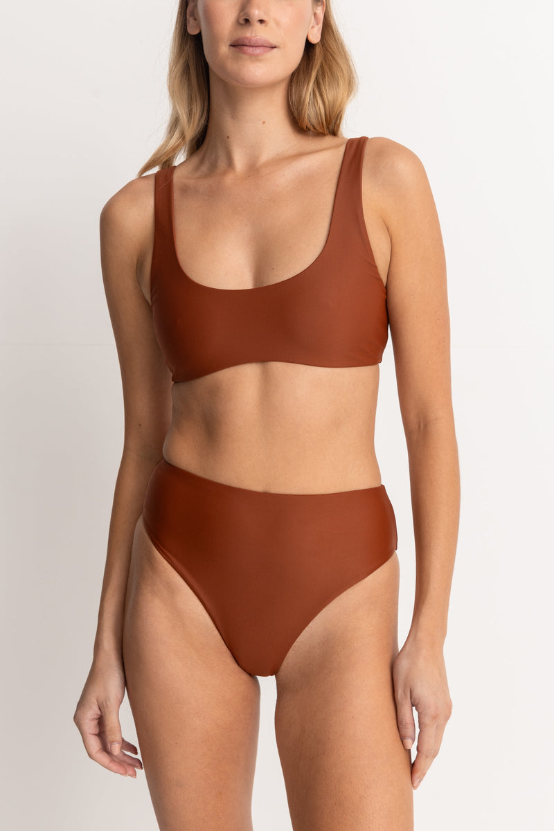 Womens Classic Crop Top - Rust