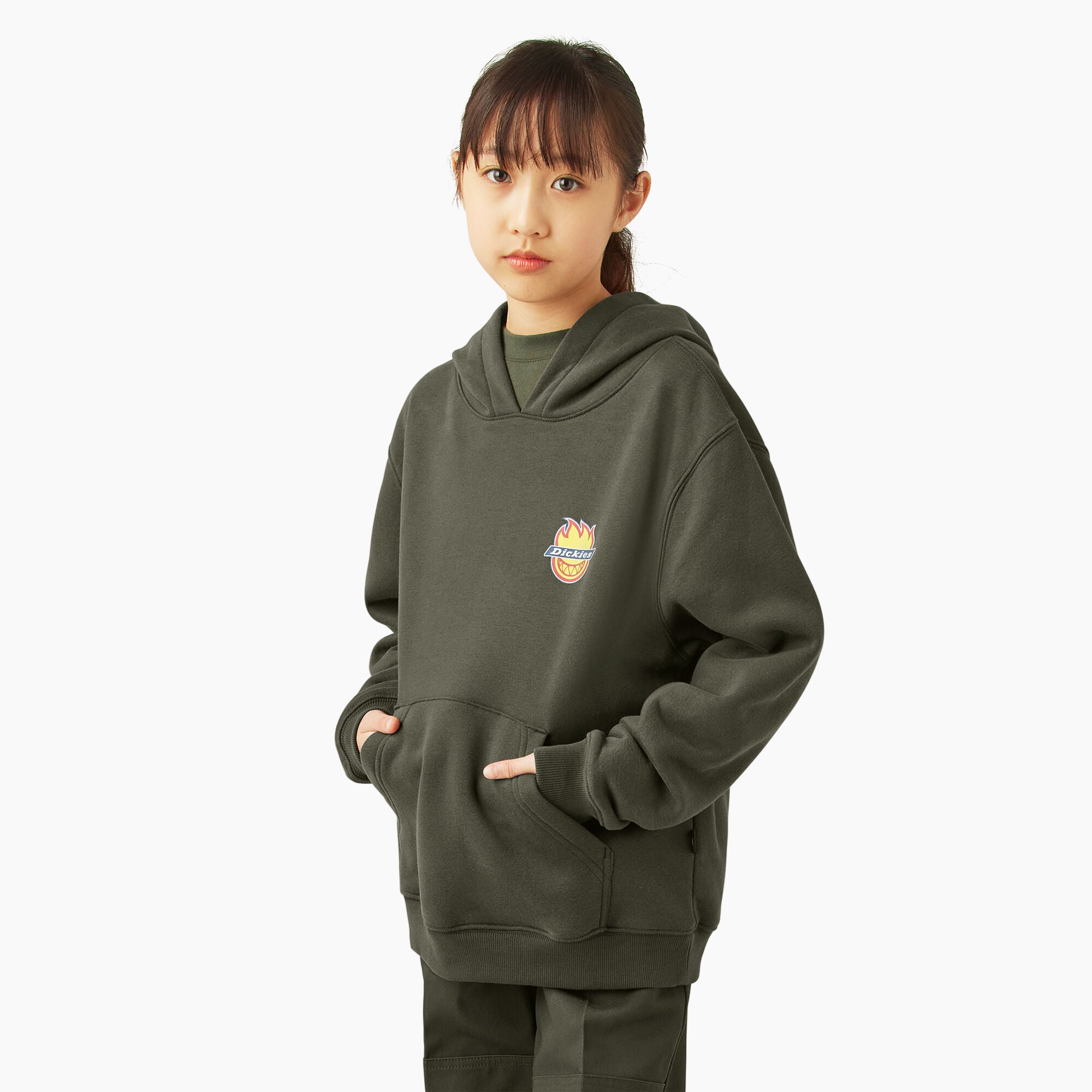 Dickies x Spitfire Kids Graphic Hoodie - Olive Green