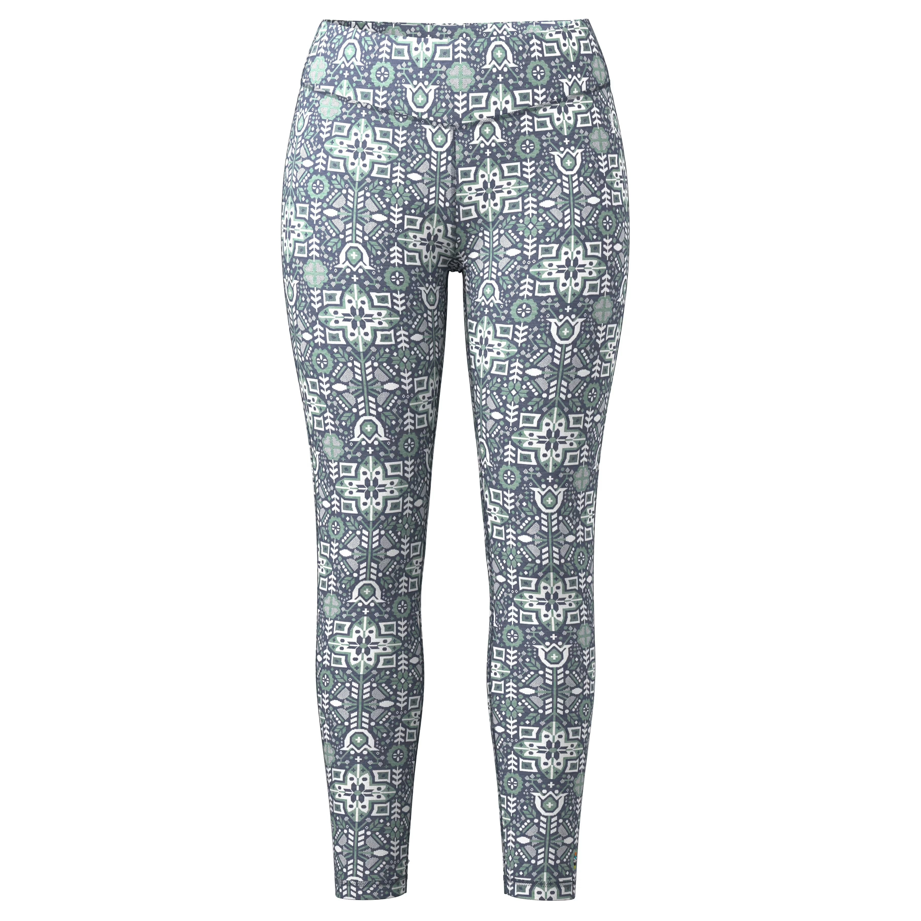 Women's Classic Thermal Merino Base Layer Bottom, NIGHTFALL DECO FLORAL