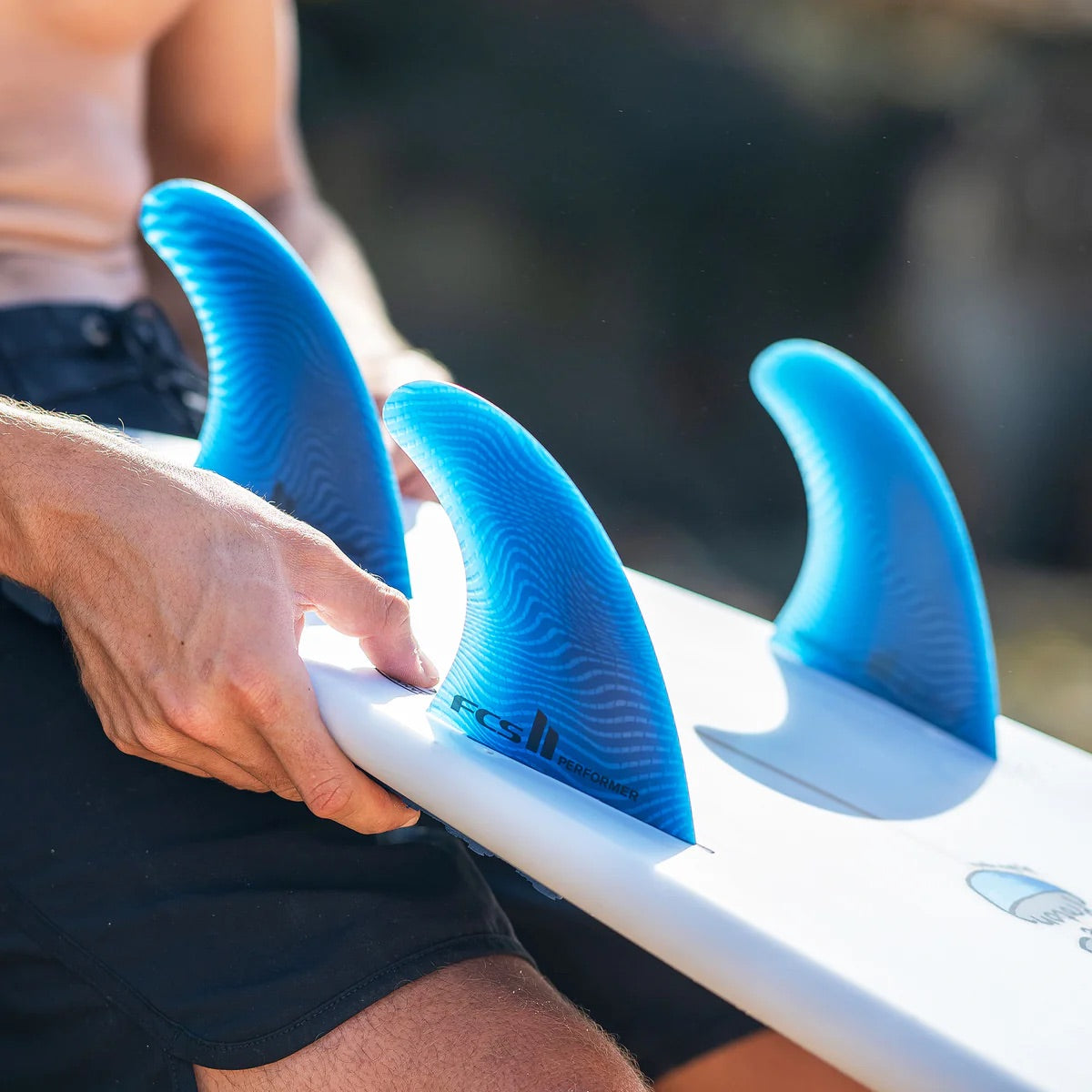 FCS II Performer Tri Fins Neo Glass - Large - Pacific