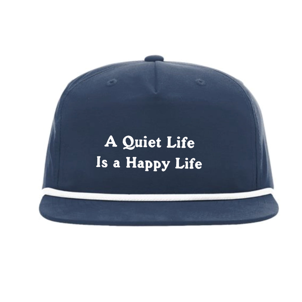 Happy Life Snapback Hat - Navy