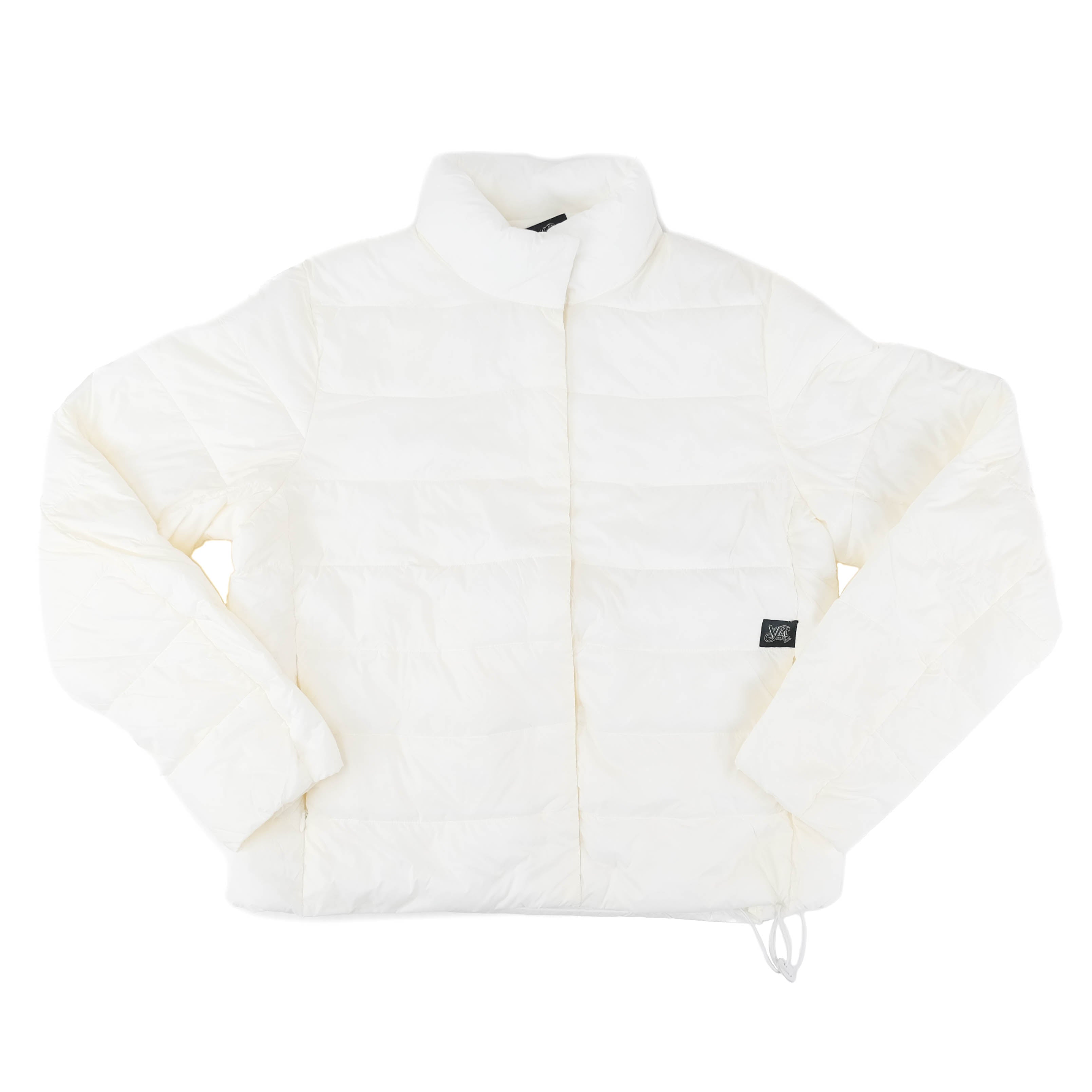 Womens OG Logo Spinnaker Crew Puff Jacket, Off White