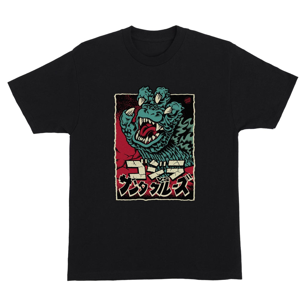 Godzilla Hand Front S/S Tee - Black — Val Surf