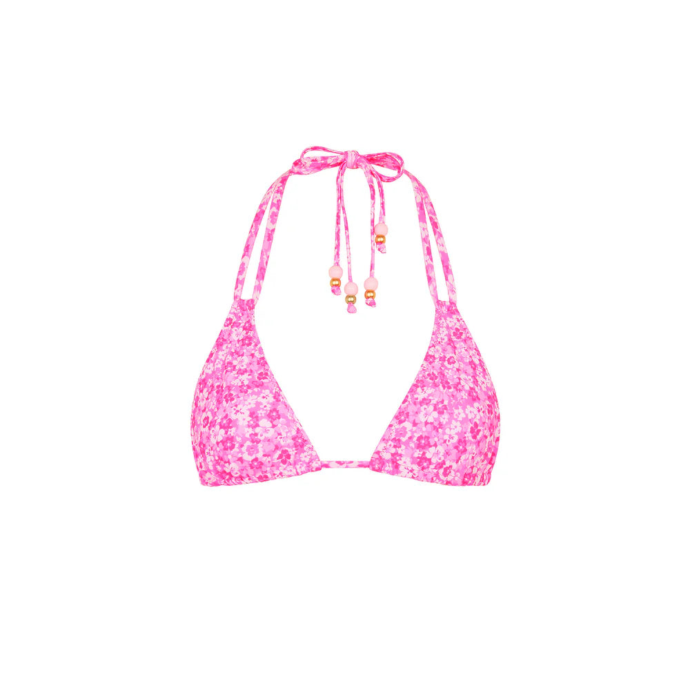 Womens Halter Bralette Bikini Top - Berry Burst