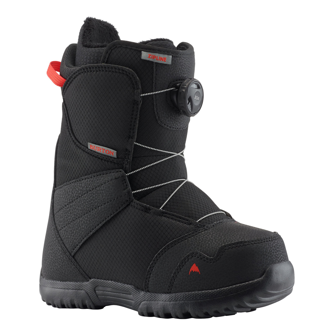 Kids' Zipline BOA® Snowboard Boots, Black