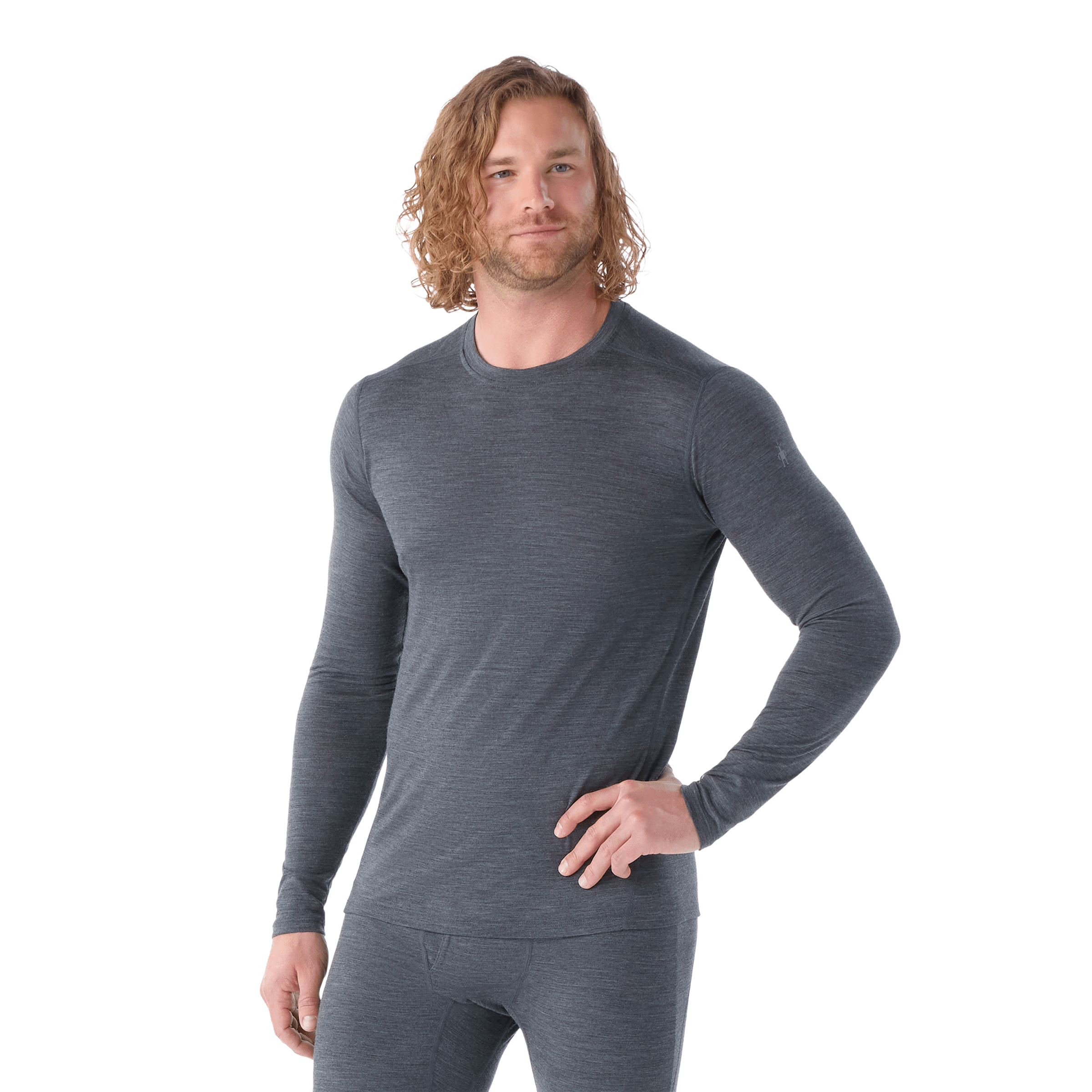 Men's Classic All-Season (150) Merino Base Layer Long Sleeve, IRON HEATHER