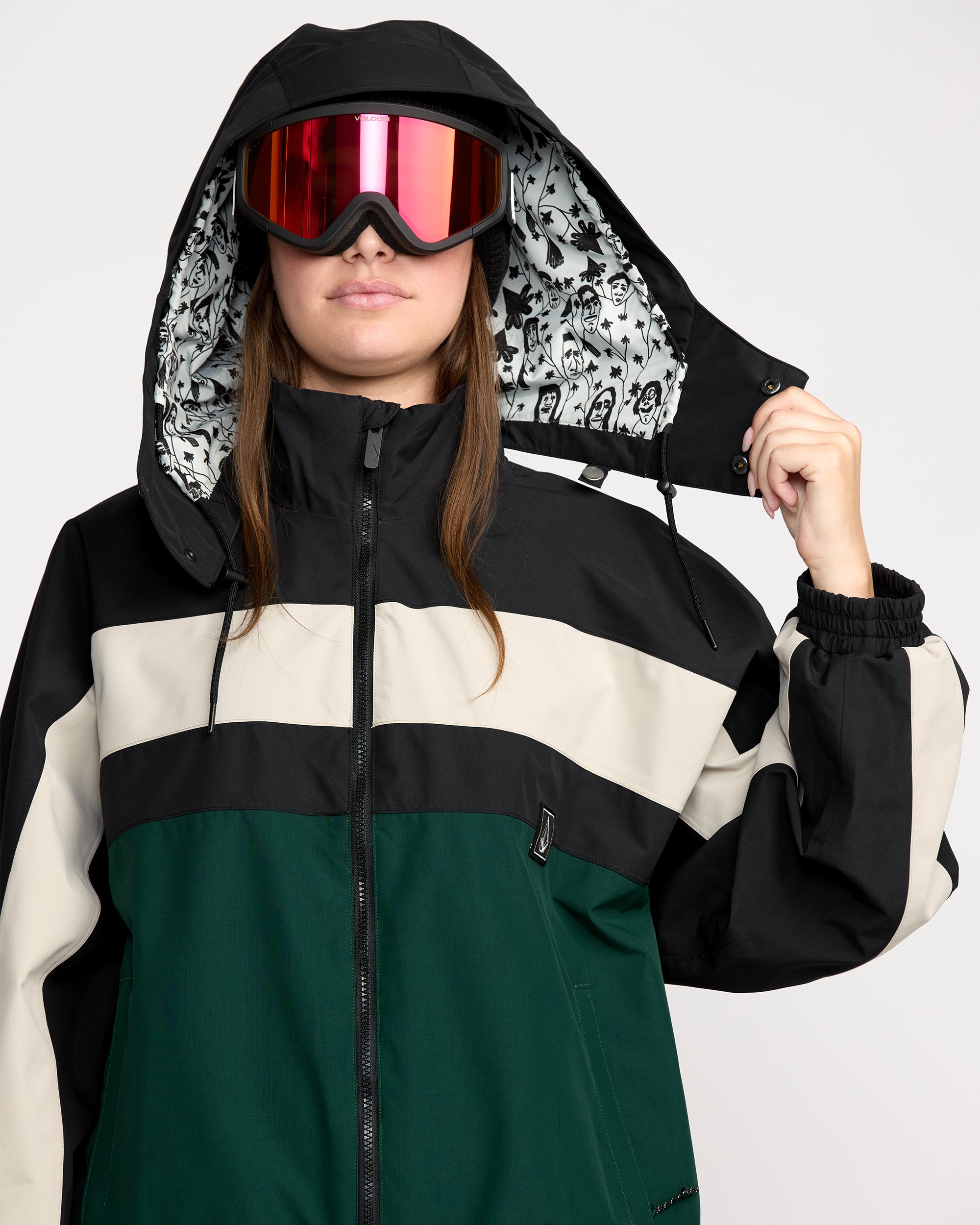 Womens DLM Jacket - Black Green