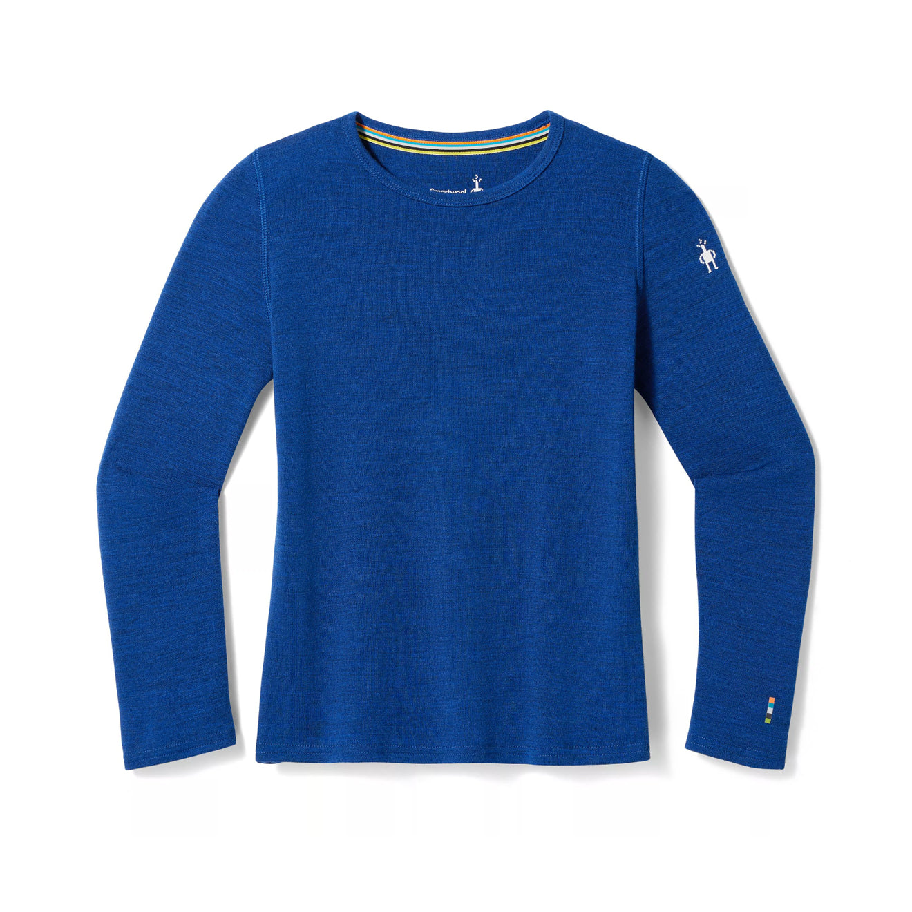 Kids' Classic Thermal Merino Base Layer Crew, BLUEBERRY HILL HEATHER