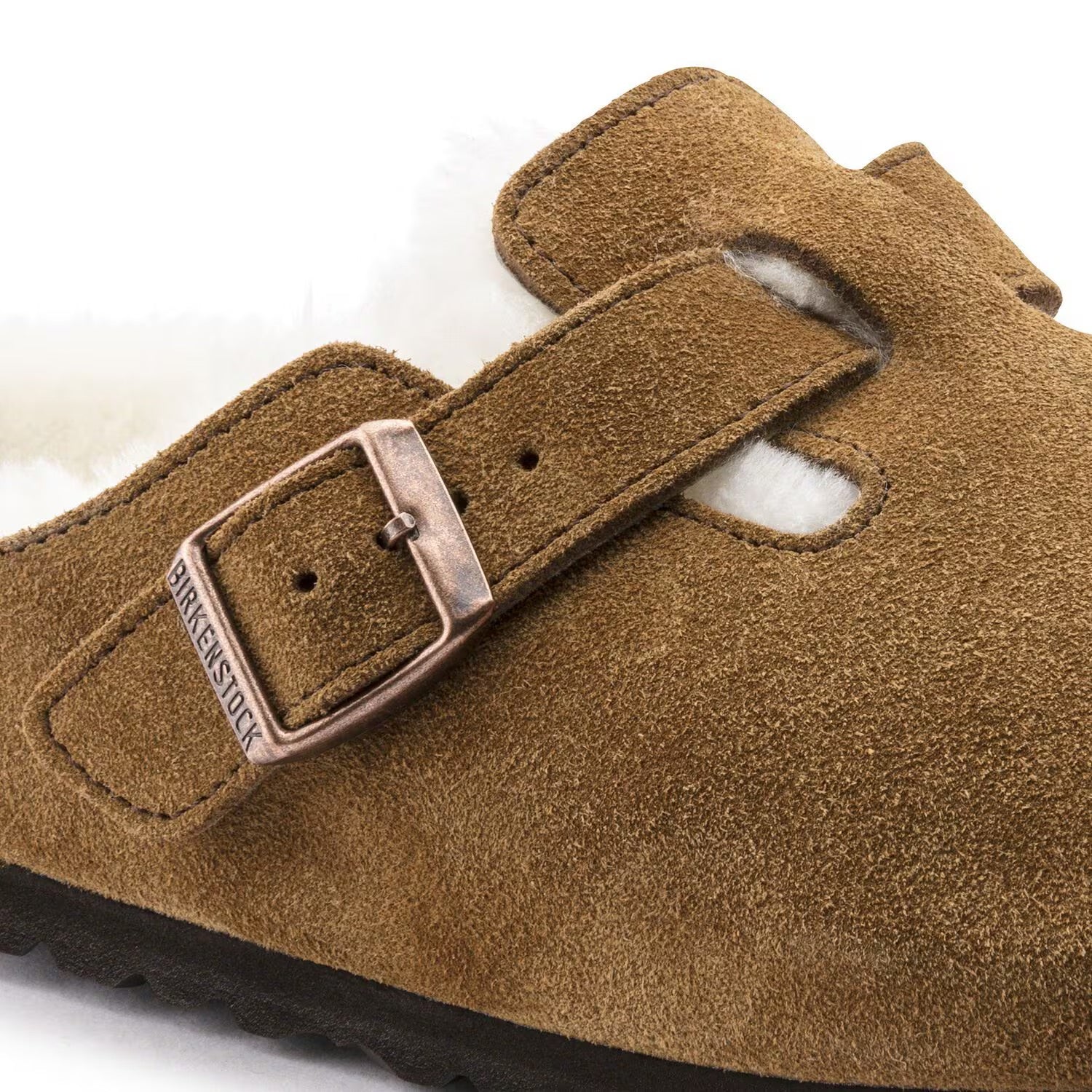Boston Shearling Suede Narrow - Mink/Nat