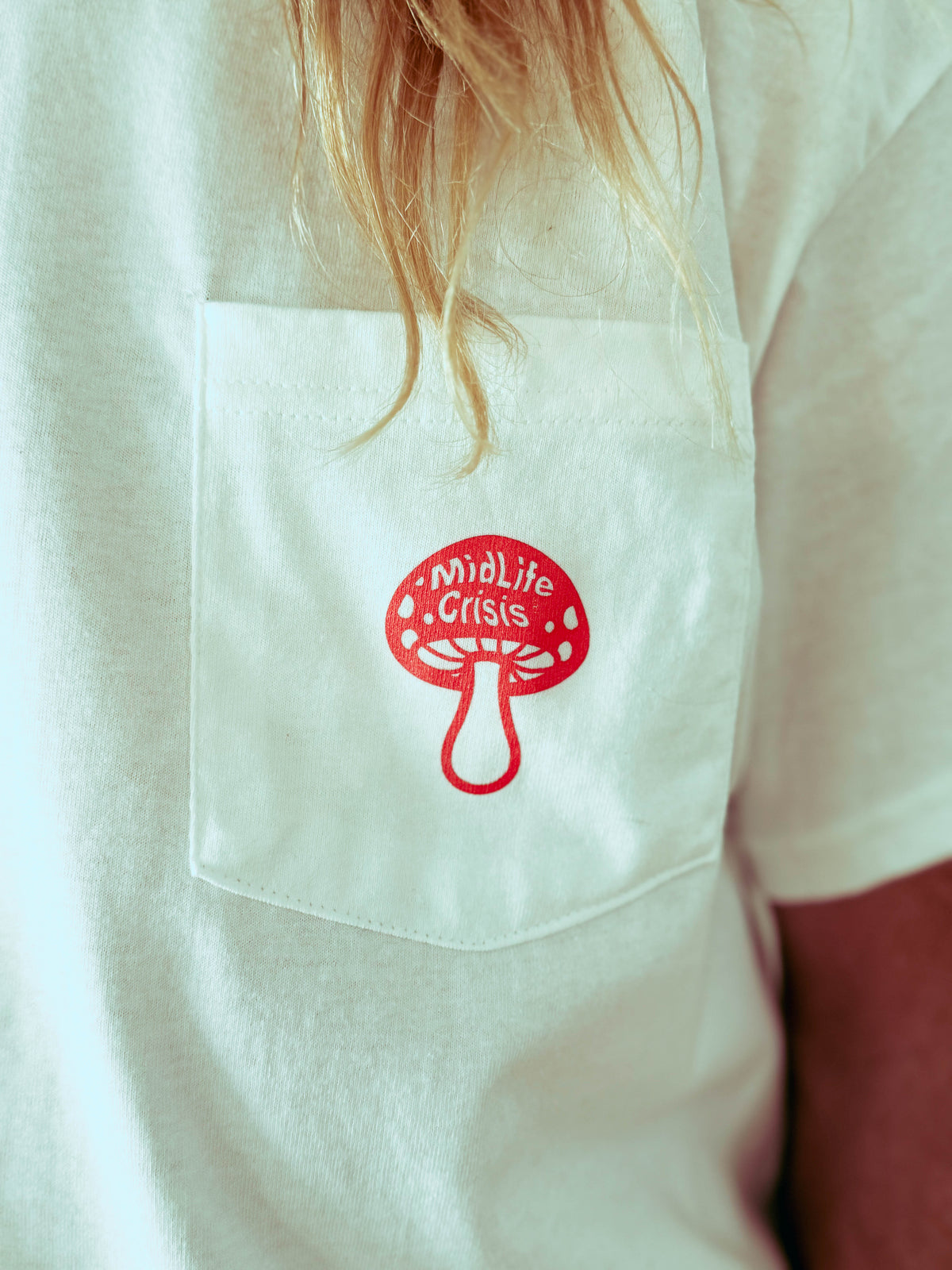 Shroomin Pocket Tee, White