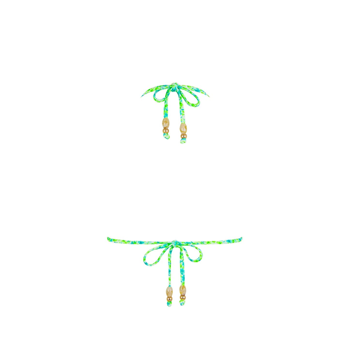 Trio Ring Triangle Bikini Top - Apple Blossom