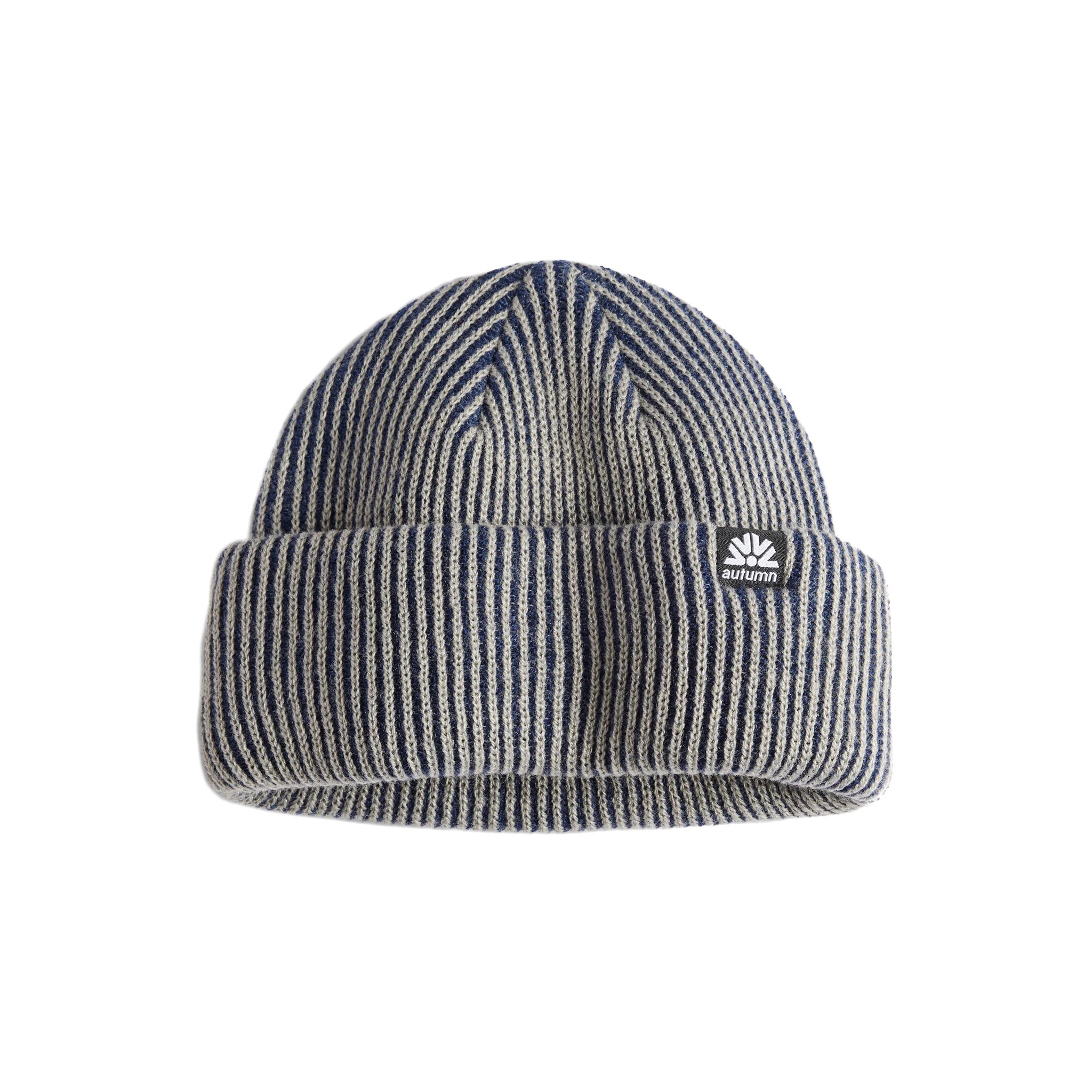 Cord Double Roll Beanie - Navy