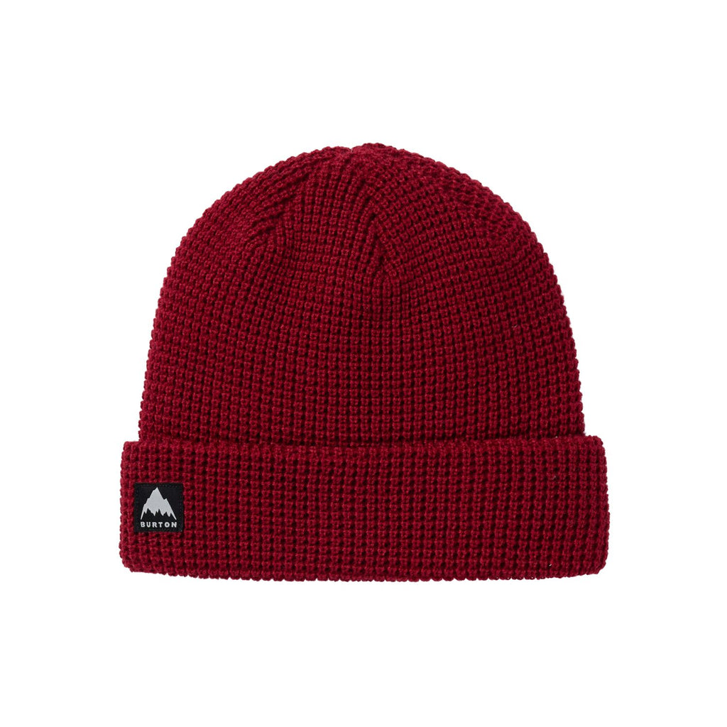 Recycled Waffle Beanie, Deep Red — Val Surf