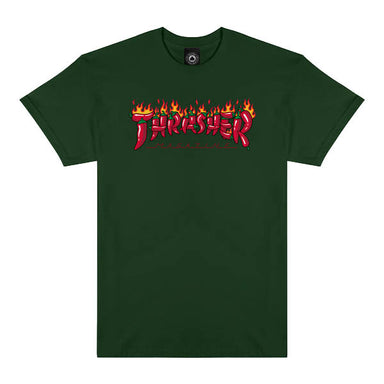 Thrasher Magazine - Fuego S/S Tee - Forest Green