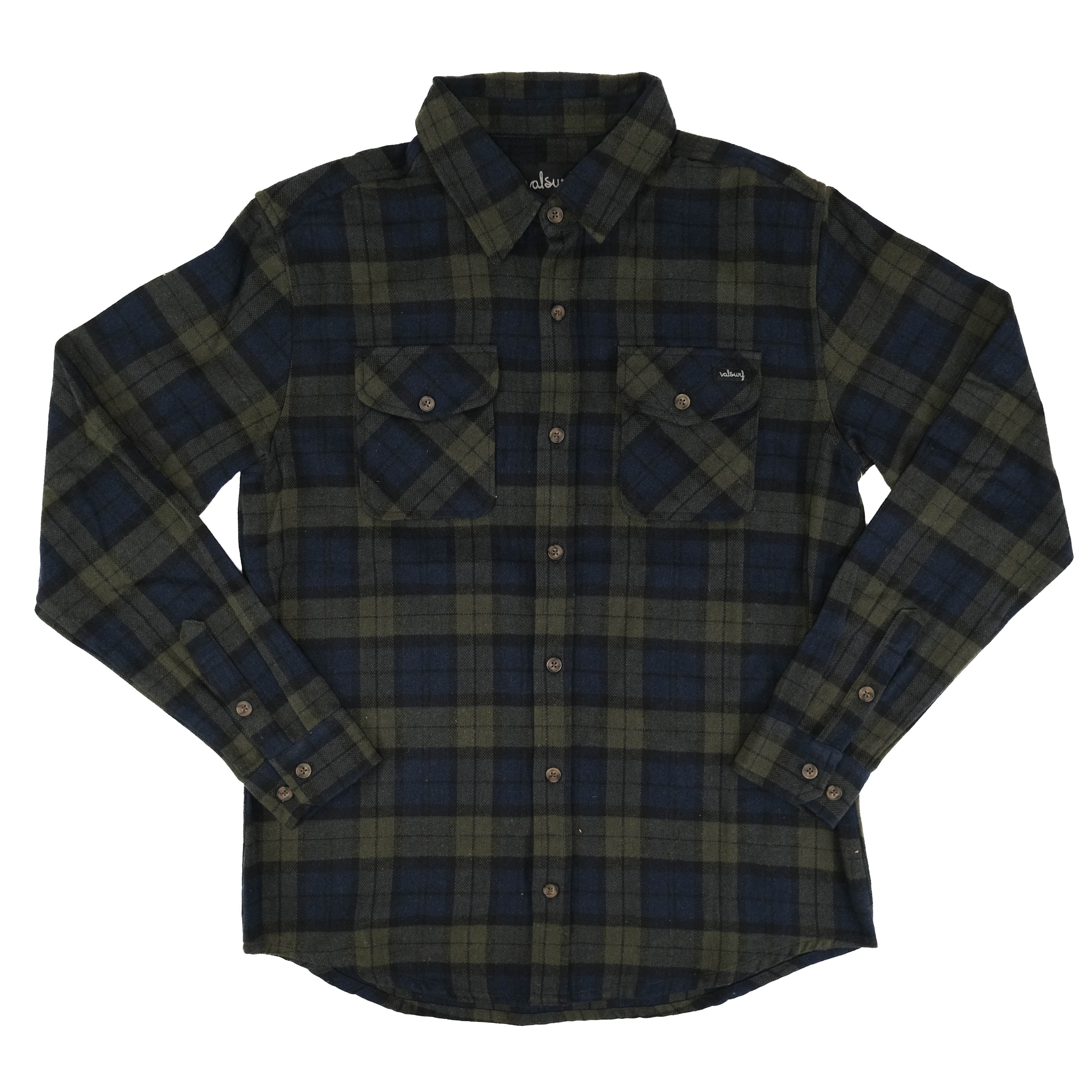 Glen Ivy Fat Script L/S Flannel - Navy