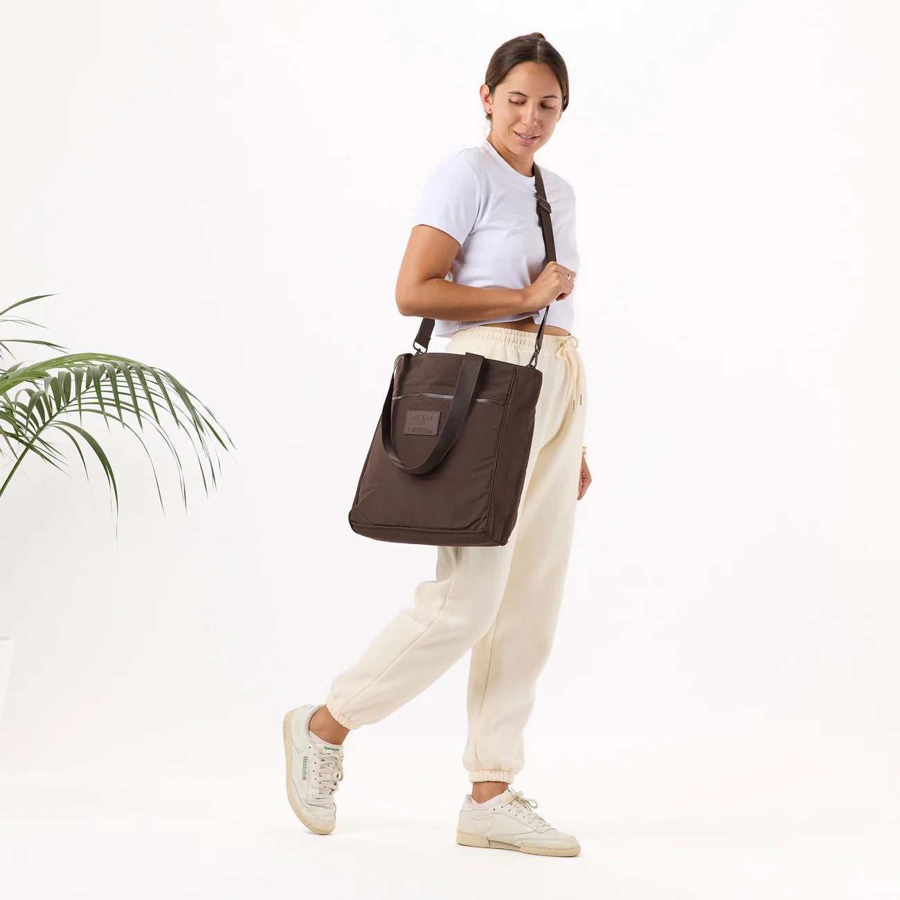 Womens Monochrome Daily Tote - Coconut