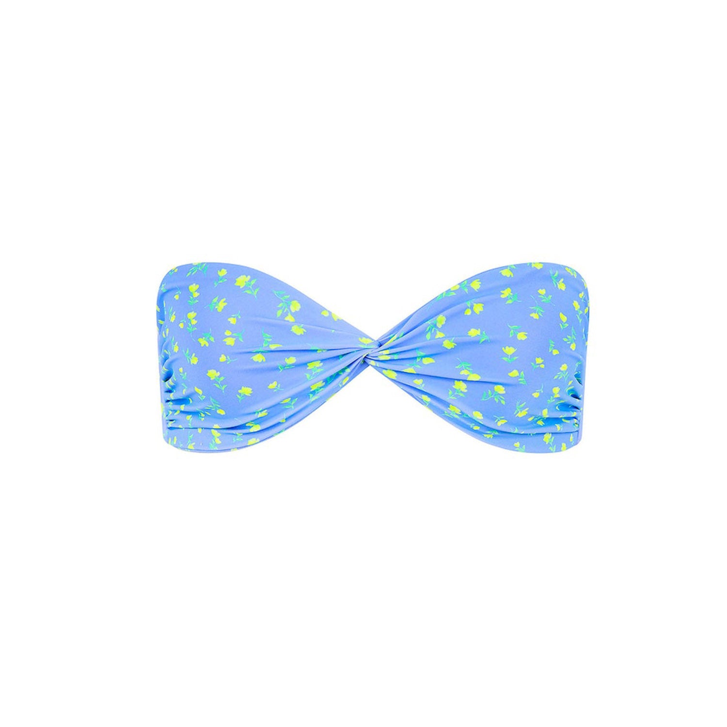 Twist Bandeau Bikini Top - Lemon Bloom