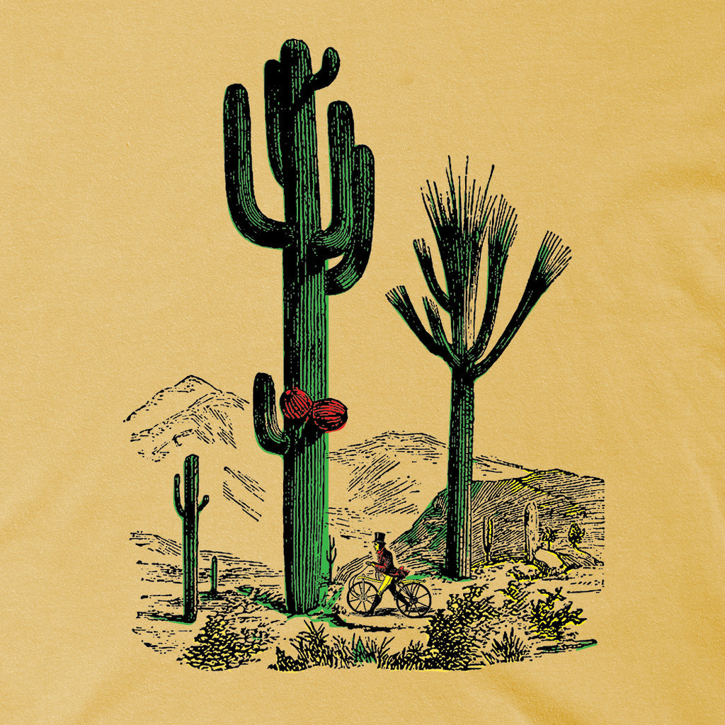 Middle Of Nowhere Desert Serif Pigment Dyed S/S Tee - Mustard