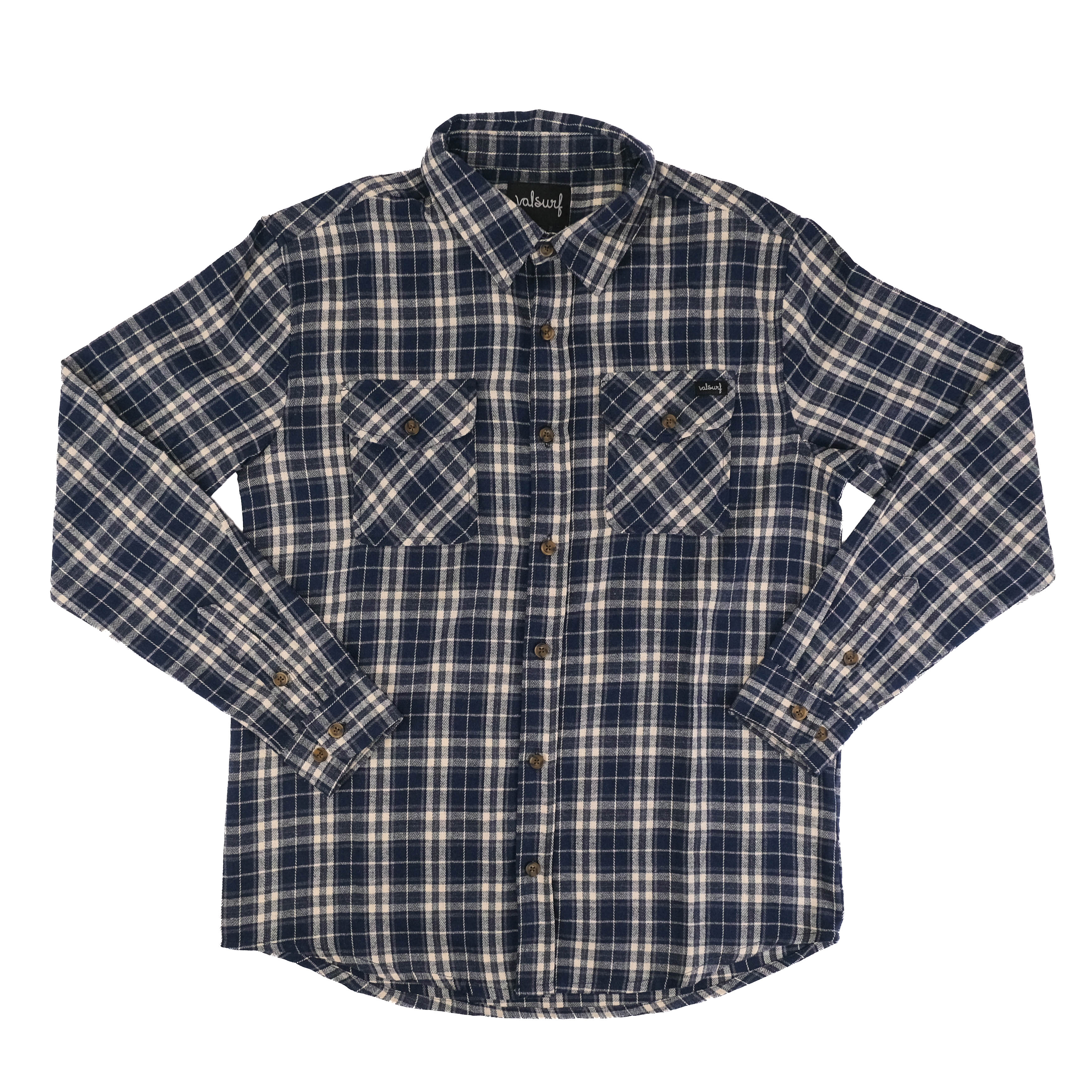 Winyah Fat Script L/S Flannel - Navy
