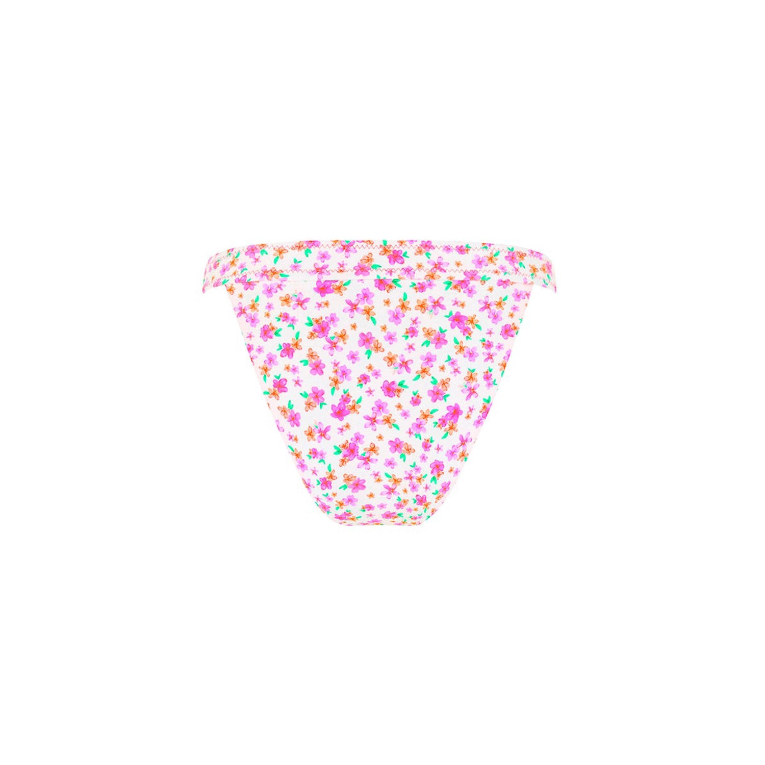Wide Band Mid Full Coverage Bikini Bottom - Flamingo Flora