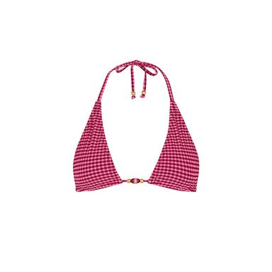 Kulani Kinis - Classic Tie Halter Bikini Top - Cherry Kiss