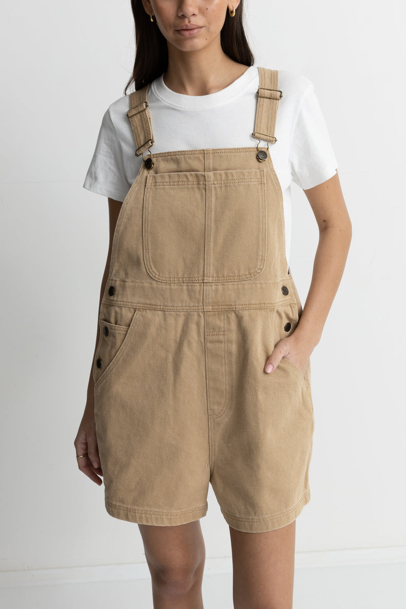 Womens Tide Short Overall - Caramel