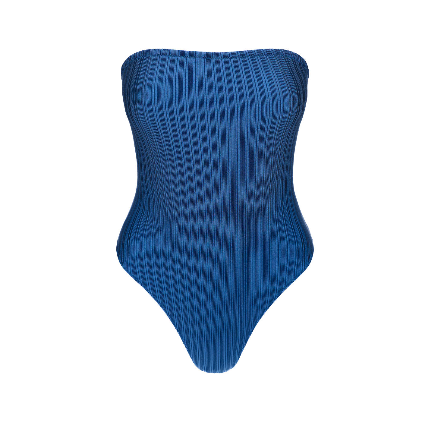 Womens Pacific Rib Strapless One Piece - Dark Blue