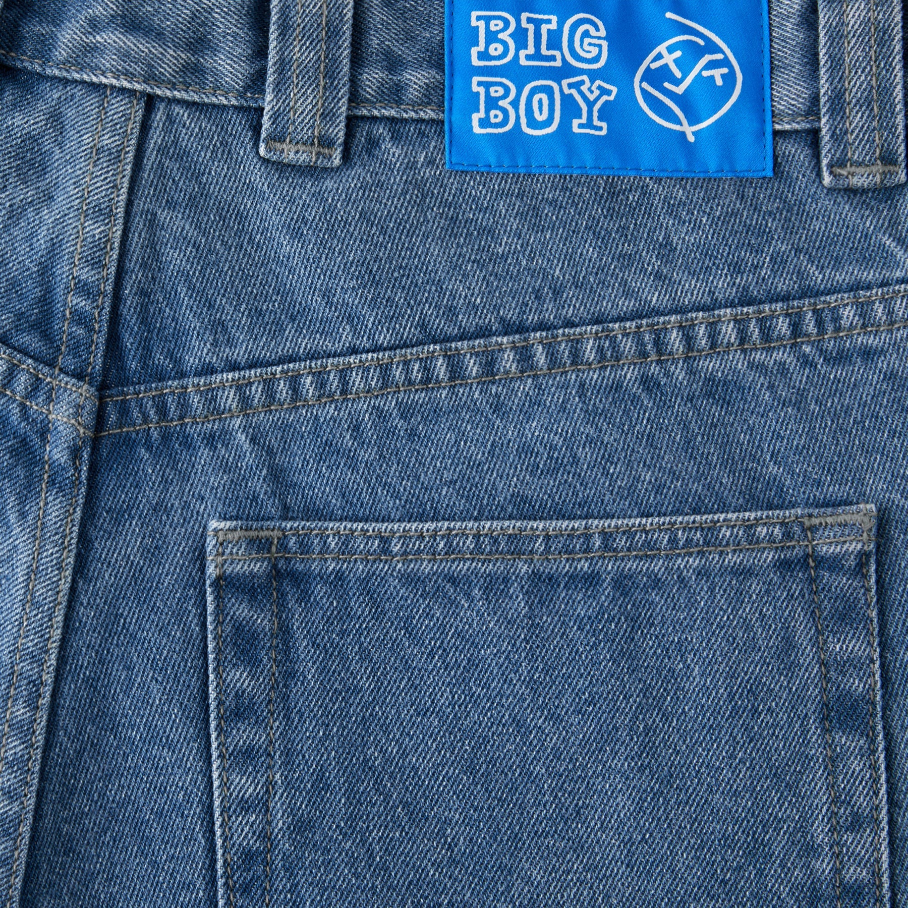 Big Boy Pants -Mid Blue