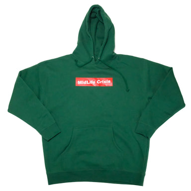 MidLife Crisis - Crooked Block Hoodie, Forest Green