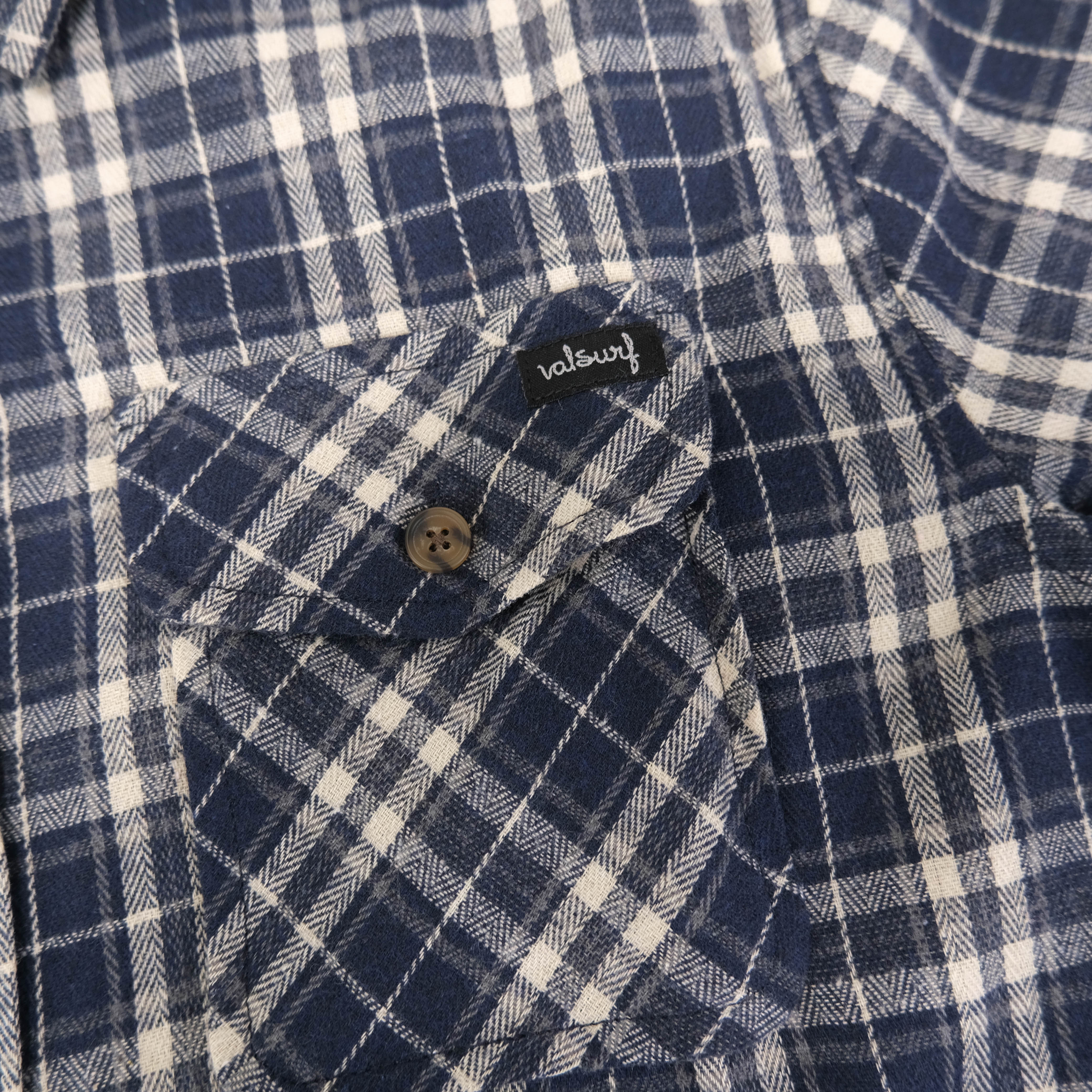 Winyah Fat Script L/S Flannel - Navy