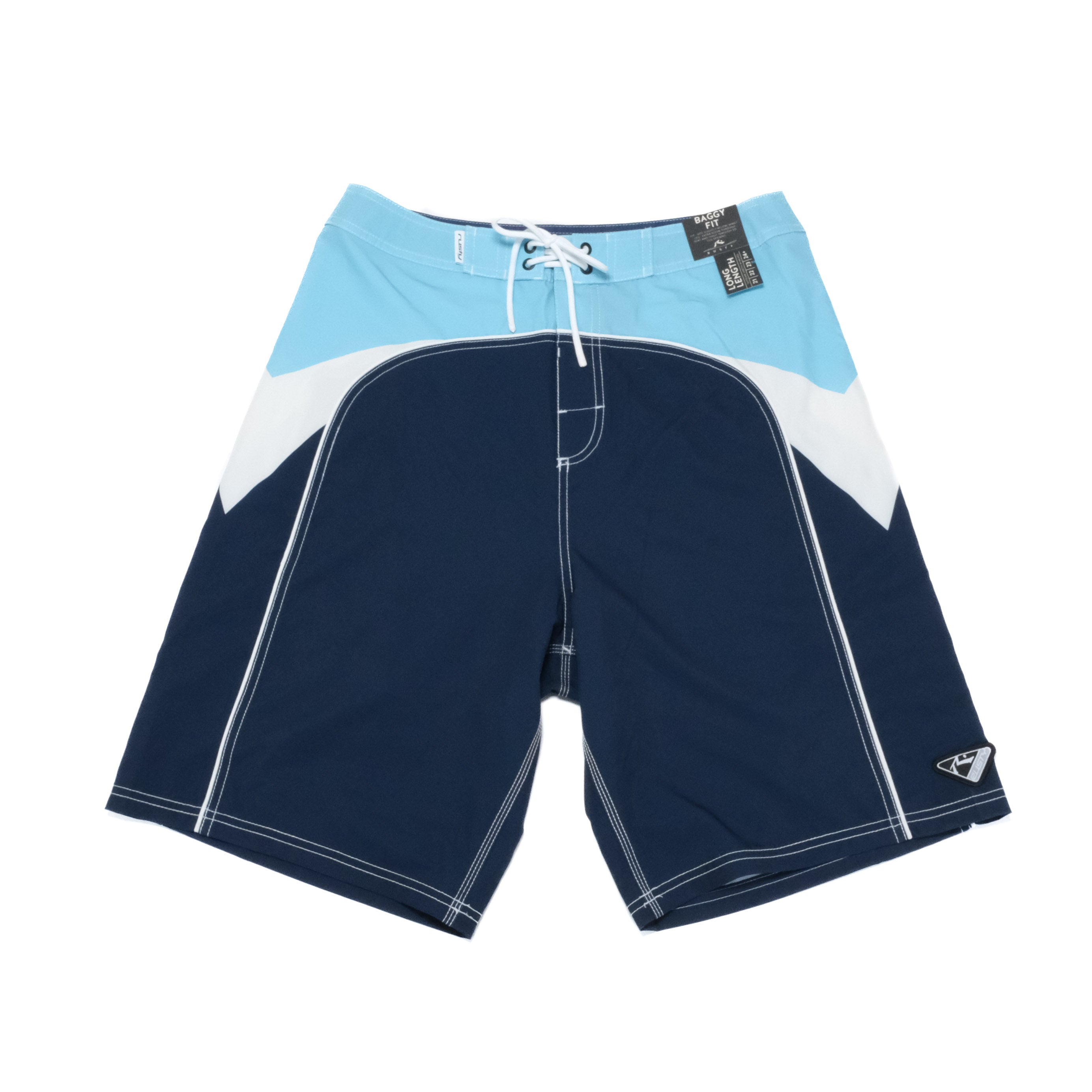 STRAIGHT PIPE FIXED WAIST BOARDSHORT - Navy Blue