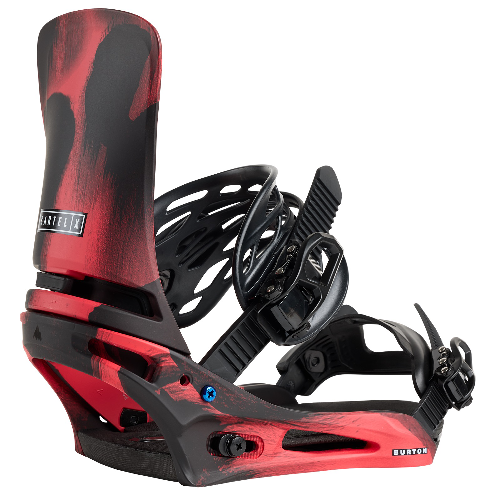 Men's Cartel X Re:Flex Snowboard Bindings, Black/Red