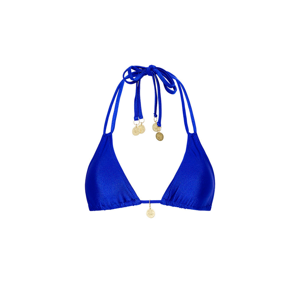 Womens Halter Bralette Bikini Top - Blue Lagoon