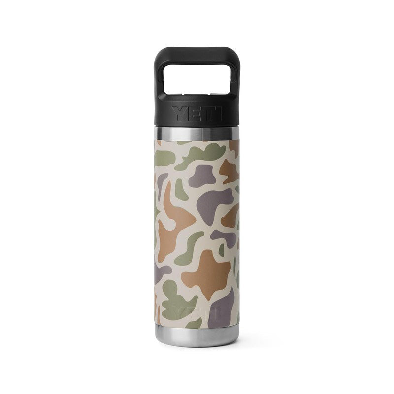 Rambler 18 oz Straw Bottle - Tan Camo
