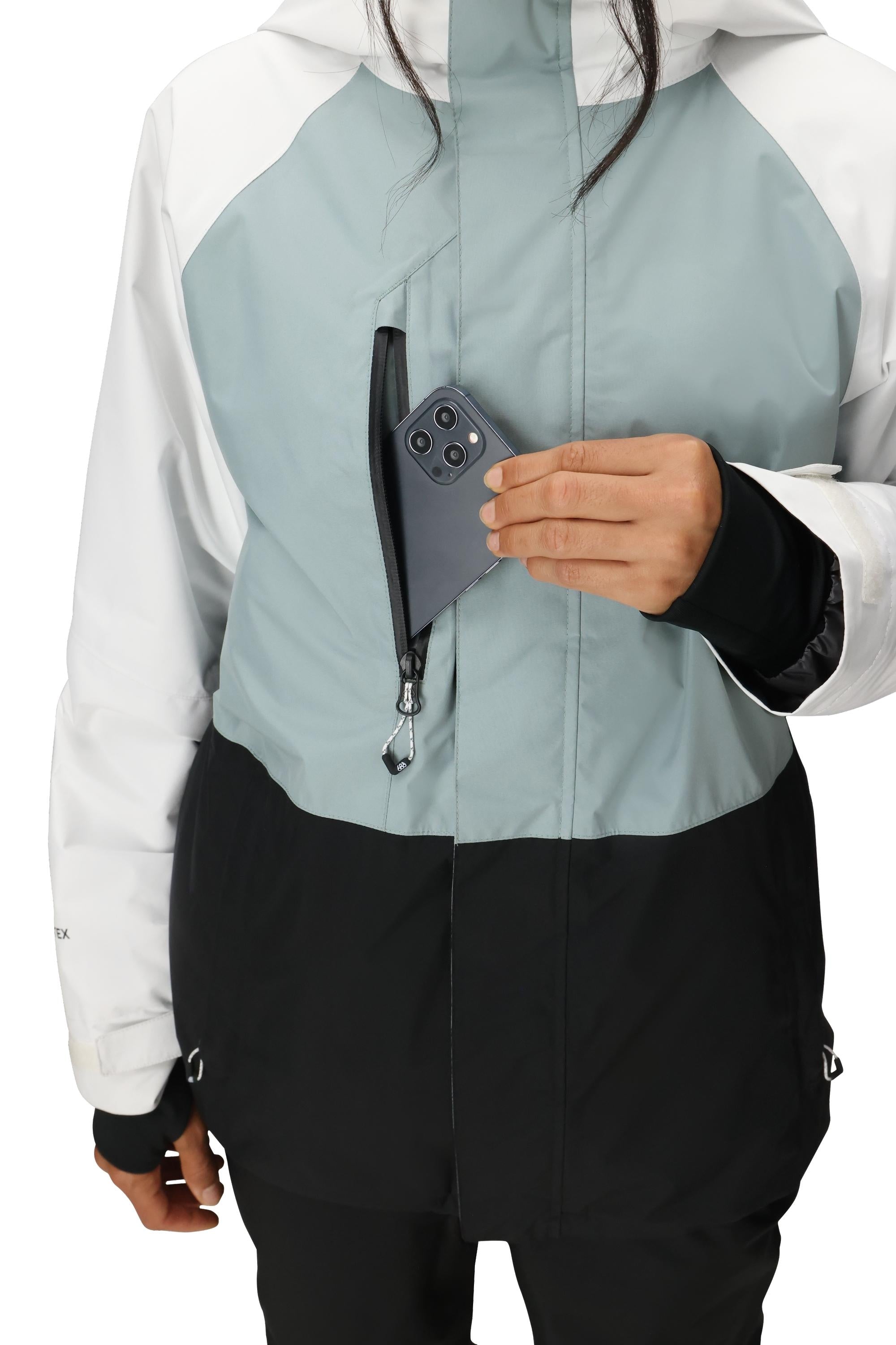 Womens Gore-Tex Willow Insulated Jacket - Dusty Marine Colorblock