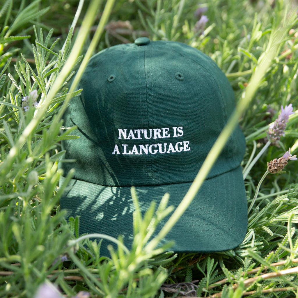 Nature Is A Language Dad Hat - Forest Green - O/S