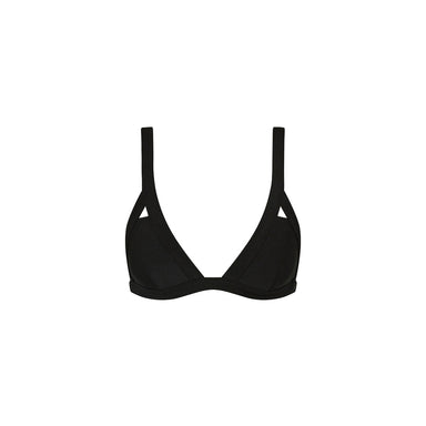 Kulani Kinis - Wide Bind Triangle Bikini Top - Twilight Black