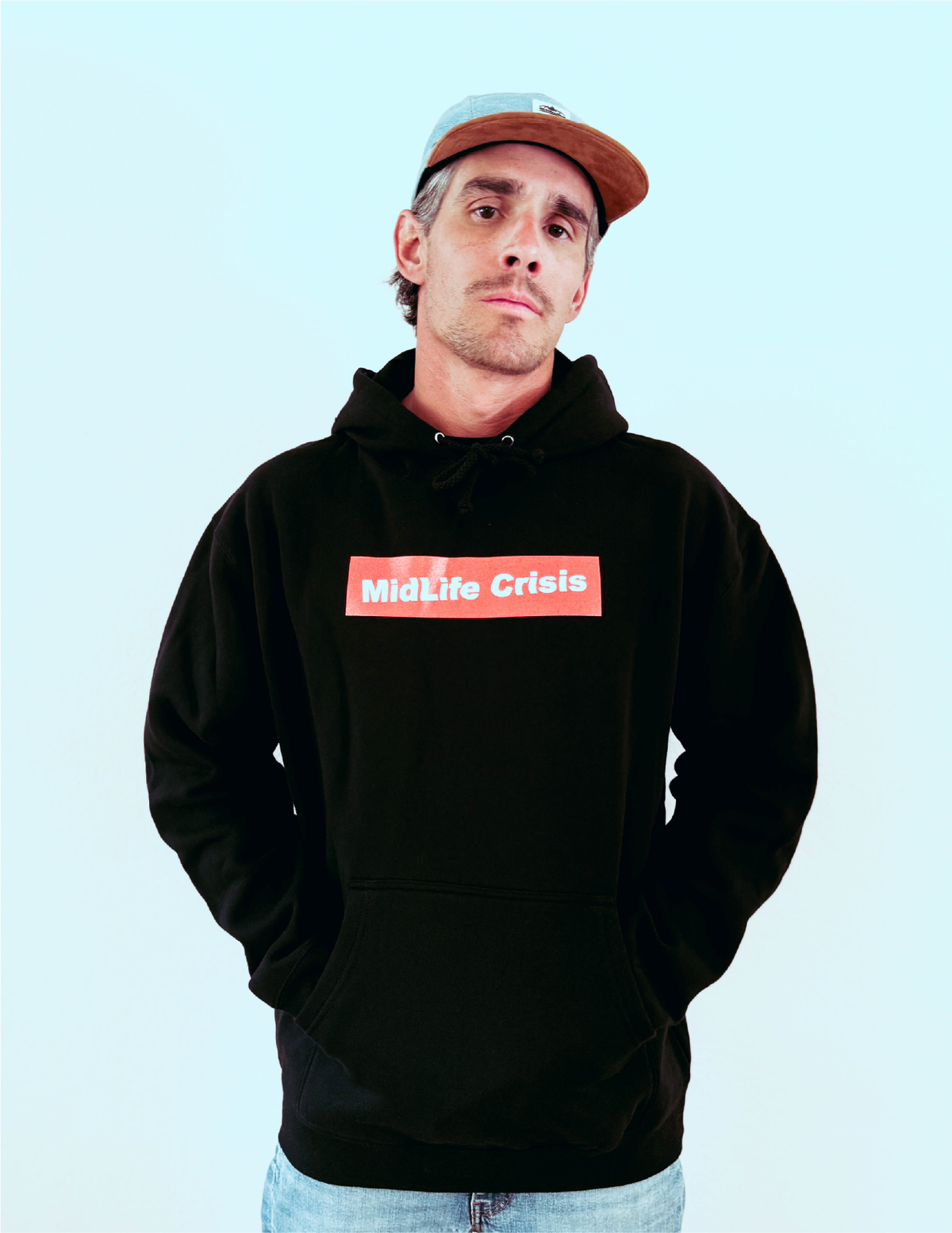 Crooked Block Hoodie, Black