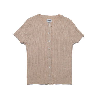 Rhythm - Womens Dana S/S Cardigan - Oat
