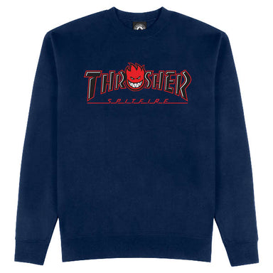 Thrasher Magazine - Big Head Outline Crew-Navy