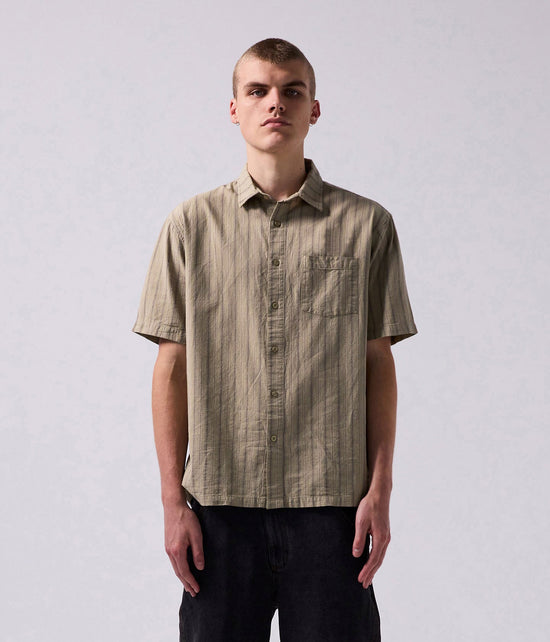 Reynolds Striped S/S Shirt - Moss