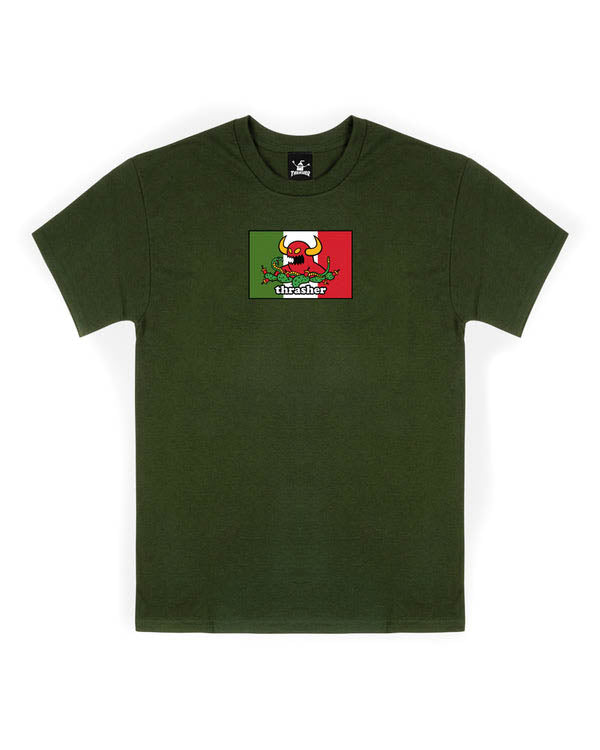 Thrasher X Toy Machine Hecho - Forest Green