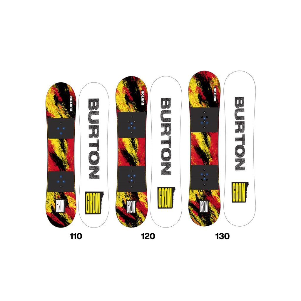 burton 130cm snowboard Kids' Grom Board, Ketchup/Mustard — Val Surf