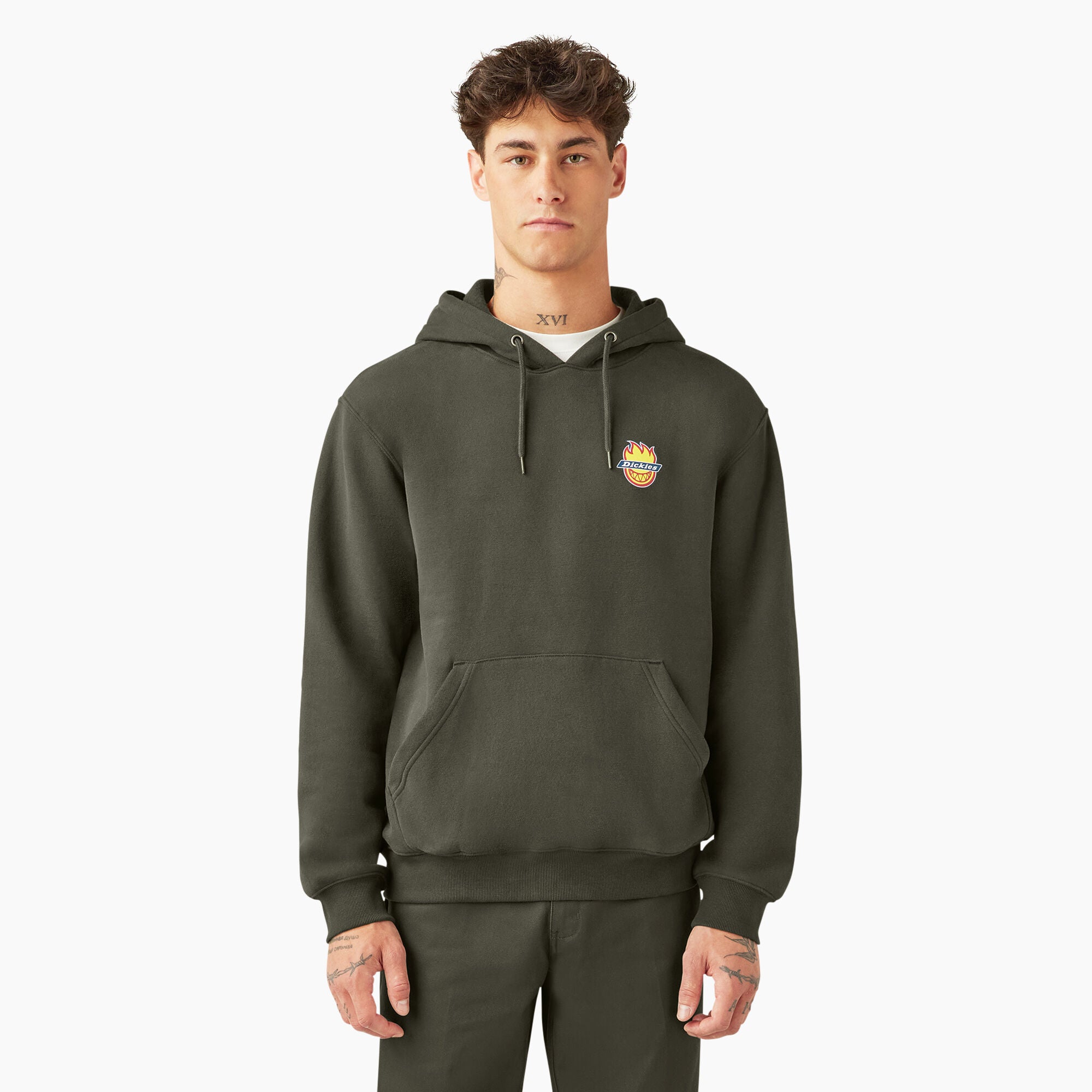 Dickies x Spitfire Graphic Hoodie - Olive Green